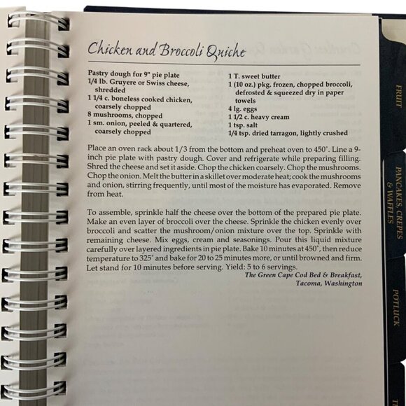 Northwest Mornings Washington Bed & Breakfast Guild Cookbook Favorite Recipes 20 - Picture 11 of 14